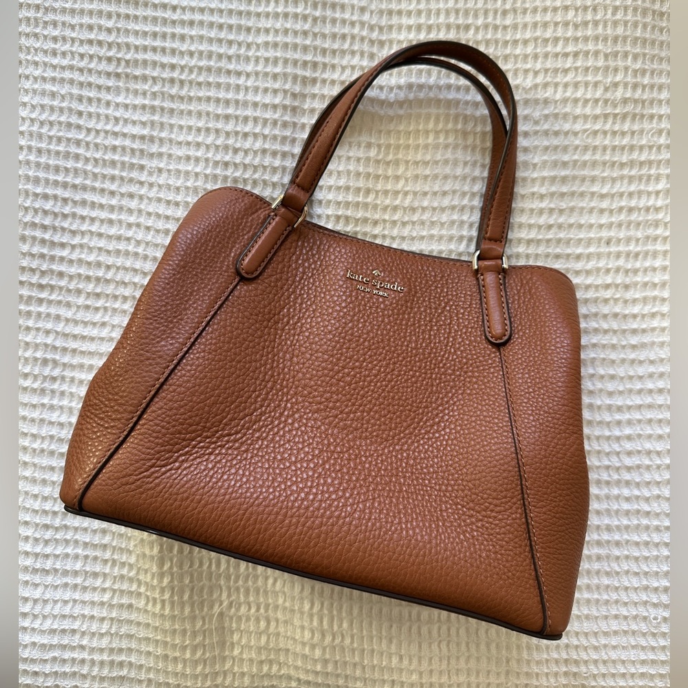 Kate Spade Tan Satchel Crossbody Purse - Like New Condition
